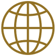 Earth symbol with grid lines